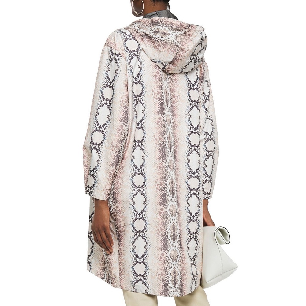 Maje Baro Snake-Print Shell Hooded Jacket - Picture 2 of 5